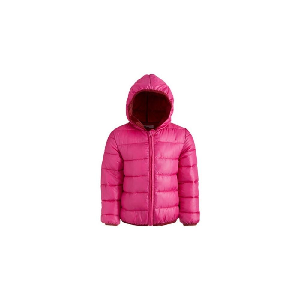 Baby Pink Puffer Solid Packable Hooded Jacket Size 2t